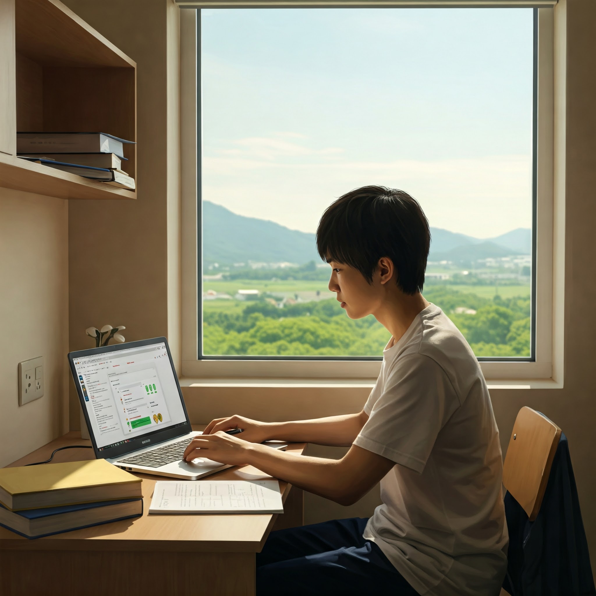 Students while Self Studying